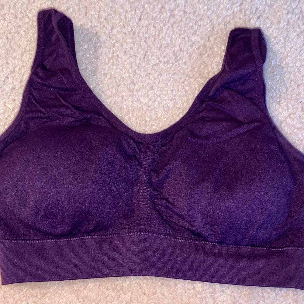Purple sports bra